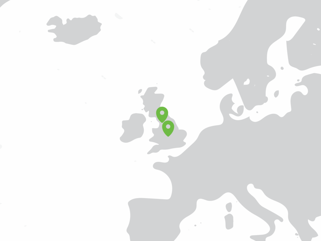 Locations of Chryso UK manufacturing plants on a UK map